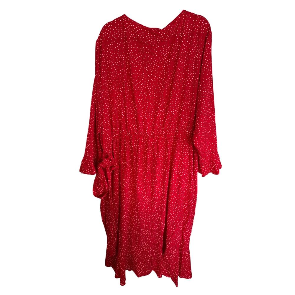 BloomChic Polka Dot Wrap Dress 6X 30 NWT Ruffle Belted Midi - Picture 7 of 12